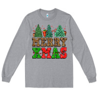Heather Grey merry xmas Long Sleeve Tee - FaDigitalArtStudio