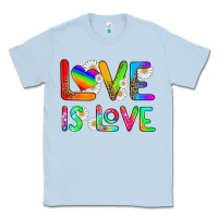 Dusty Blue love is love Classic Tee - HRA Design Shop
