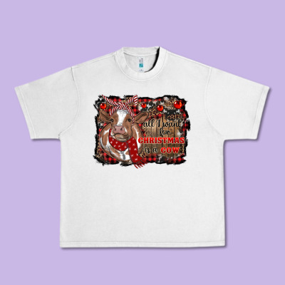 All I Want For Christmas Is A Cow Cowhide Urban Heavy Tee Designed By Ranaportraitstore