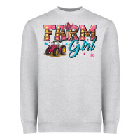 Heather Grey farm girl Heavyweight Sweatshirt - texasbilliewilder