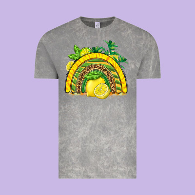 Lemon  Rainbow Vintage Tee Designed By Barkaloodesign