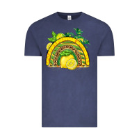 Vintage Denim lemon  rainbow Vintage Tee - BarkalooDesign