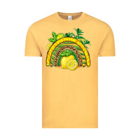 Vintage Mustard lemon  rainbow Vintage Tee - BarkalooDesign