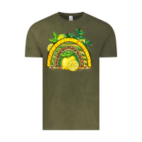Vintage Olive lemon  rainbow Vintage Tee - BarkalooDesign