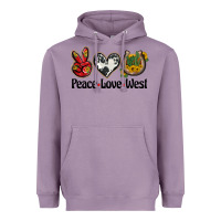 Lavender peace love west Heavyweight Hoodie - BarkalooDesign