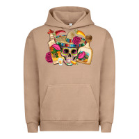 Pigment Burro mexican skull sombrero tequila bottle paper roses Urban Hoodie - Artiststas