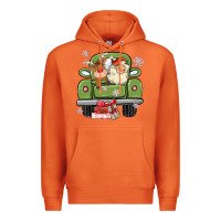 Carrot christmas santa and reindeer truck Premium Hoodie - MaliasSmallBusiness