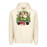 Sandshell christmas santa and reindeer truck Premium Hoodie - MaliasSmallBusiness