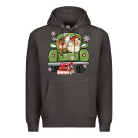Smoke christmas santa and reindeer truck Premium Hoodie - MaliasSmallBusiness