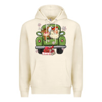 Tofu christmas santa and reindeer truck Premium Hoodie - MaliasSmallBusiness