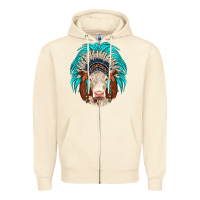 Sandshell hereford indian headdress Zipper Hoodie - JahusDesignShop
