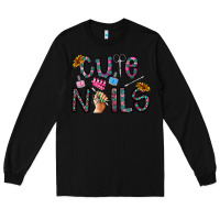 Black cute nails Long Sleeve Tee - CowhideDigitalArt