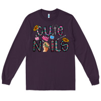 Plum cute nails Long Sleeve Tee - CowhideDigitalArt