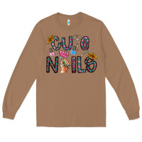 Toasted Coconut cute nails Long Sleeve Tee - CowhideDigitalArt