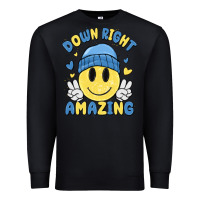 Black down right amazing Premium Sweatshirt - MaliasSmallBusiness