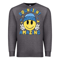 Charcoal Heather down right amazing Premium Sweatshirt - MaliasSmallBusiness
