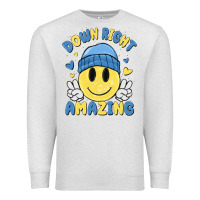 Oatmeal Heather down right amazing Premium Sweatshirt - MaliasSmallBusiness