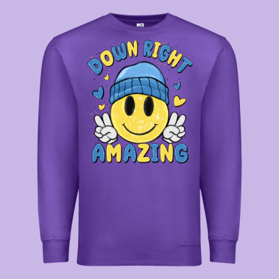 Down Right Amazing Premium Sweatshirt Designed By Maliassmallbusiness
