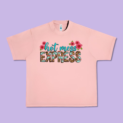 Hot Mess Express Urban Heavy Tee Designed By Texasbilliewilder