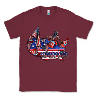 Burgundy america Classic Tee - CowhideDigitalArt