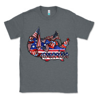 Charcoal Heather america Classic Tee - CowhideDigitalArt