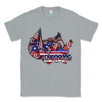 Heather Grey america Classic Tee - CowhideDigitalArt