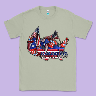 America Classic Tee Designed By Cowhidedigitalart