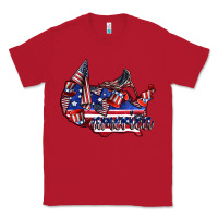 Red america Classic Tee - CowhideDigitalArt