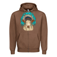 Chestnut charolais indian headdress Zipper Hoodie - JahusDesignShop