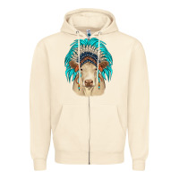 Sandshell charolais indian headdress Zipper Hoodie - JahusDesignShop