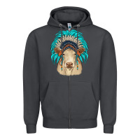 Smoke charolais indian headdress Zipper Hoodie - JahusDesignShop