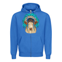 True Royal charolais indian headdress Zipper Hoodie - JahusDesignShop