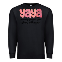 Black yaya in every season, she shines with grace Premium Sweatshirt - MaliasSmallBusiness