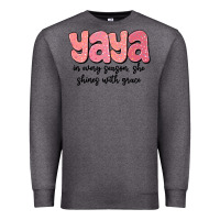 Charcoal Heather yaya in every season, she shines with grace Premium Sweatshirt - MaliasSmallBusiness