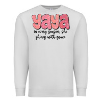 Dove Grey yaya in every season, she shines with grace Premium Sweatshirt - MaliasSmallBusiness