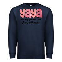 Navy yaya in every season, she shines with grace Premium Sweatshirt - MaliasSmallBusiness
