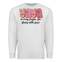 Oatmeal Heather yaya in every season, she shines with grace Premium Sweatshirt - MaliasSmallBusiness