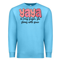 Ocean Blue yaya in every season, she shines with grace Premium Sweatshirt - MaliasSmallBusiness