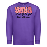 Purple yaya in every season, she shines with grace Premium Sweatshirt - MaliasSmallBusiness