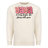 Sandshell yaya in every season, she shines with grace Premium Sweatshirt - MaliasSmallBusiness