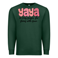 Sports Green yaya in every season, she shines with grace Premium Sweatshirt - MaliasSmallBusiness