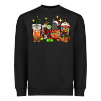 Black Christmas coffee cups with French Bulldog Heavyweight Sweatshirt - RanaPortraitStore