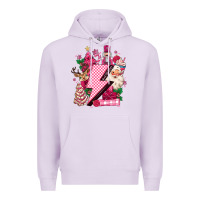 Lilac pink christmas lightning bolt Premium Hoodie - MaliasSmallBusiness
