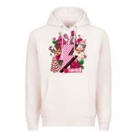 Pale Pink pink christmas lightning bolt Premium Hoodie - MaliasSmallBusiness