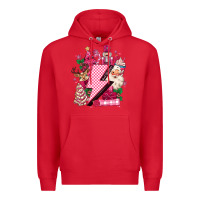 Red pink christmas lightning bolt Premium Hoodie - MaliasSmallBusiness