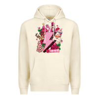 Sandshell pink christmas lightning bolt Premium Hoodie - MaliasSmallBusiness
