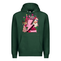 Sports Green pink christmas lightning bolt Premium Hoodie - MaliasSmallBusiness