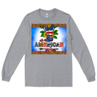 Heather Grey all American girl Long Sleeve Tee - HRA Design Shop