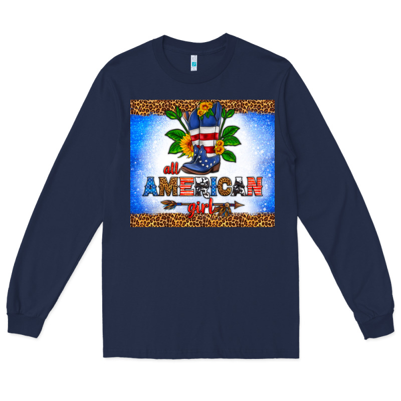 All American Girl Long Sleeve Tee by HRA Design Shop | Teevron