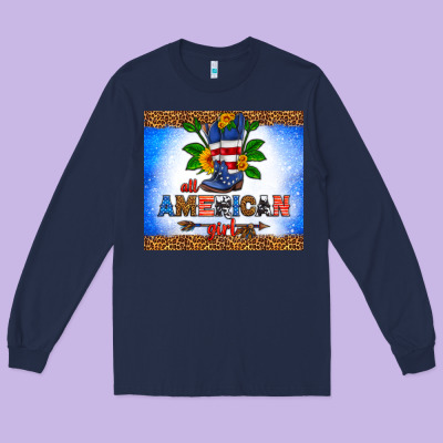 All American Girl Long Sleeve Tee Designed By Hra Design Shop